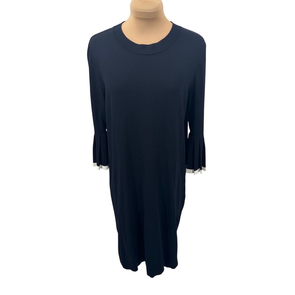 COS Dress Black White Trim Bell Sleeve Knit Career‎ Casual